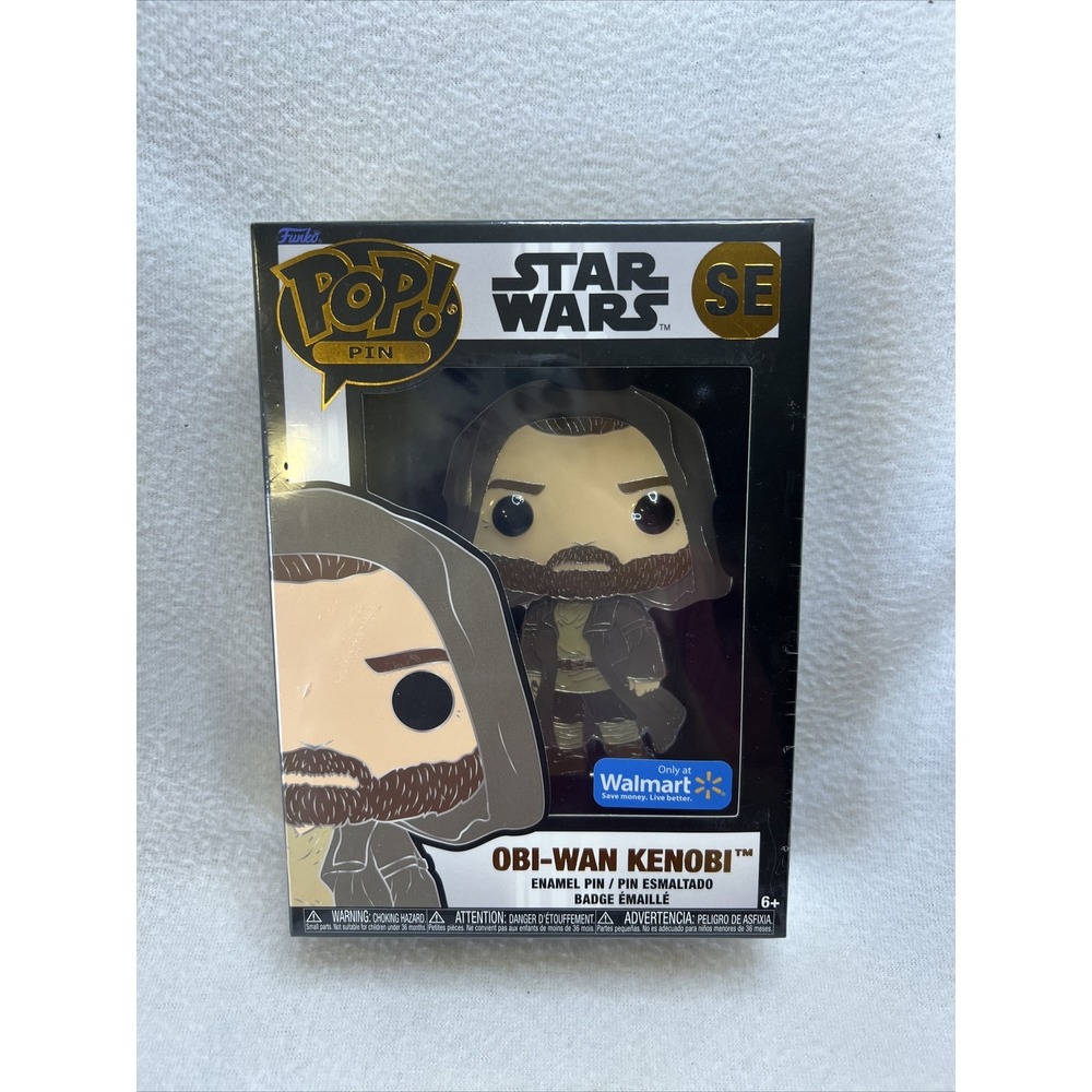 Funko Pop! Pin Star Wars Obi-Wan Kenobi OS Brown New Walmart Exclusive SE Large
